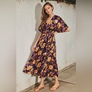 Dress Forum Floral V-Neck Wrap Dress